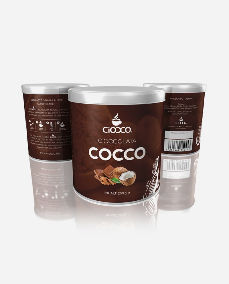 Ciocco Cocco 250 g - Dose Trinkschokolade Kokos